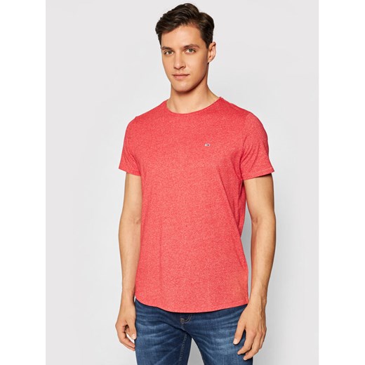 Tommy Jeans T-Shirt Jaspe DM0DM09586 Czerwony Slim Fit Tommy Jeans M MODIVO