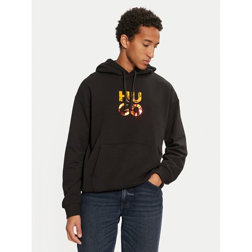 Hugo Bluza Diridood 50522119 Czarny Relaxed Fit ze sklepu MODIVO w kategorii Bluzy męskie - zdjęcie 182618454