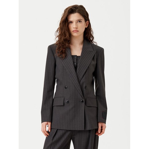 HUGO Marynarka Azenia 50530987 Szary Regular Fit ze sklepu MODIVO w kategorii Marynarki damskie - zdjęcie 182618640