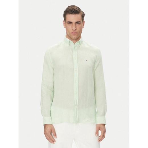 Tommy Hilfiger Koszula MW0MW34602 Zielony Regular Fit ze sklepu MODIVO w kategorii Koszule męskie - zdjęcie 182618662