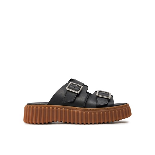 Clarks Klapki Torhill Slide 26176428 Czarny ze sklepu MODIVO w kategorii Klapki damskie - zdjęcie 182618733