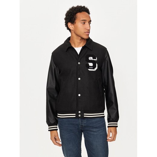 Jack&Jones Kurtka bomber Carter 12260455 Czarny Regular Fit ze sklepu MODIVO w kategorii Kurtki męskie - zdjęcie 182618743