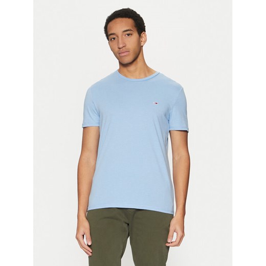 Tommy Jeans T-Shirt Jaspe DM0DM20363 Błękitny Slim Fit ze sklepu MODIVO w kategorii T-shirty męskie - zdjęcie 182618782