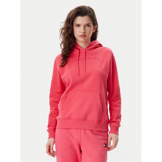 Tommy Jeans Bluza Tonal Linear DW0DW20304 Różowy Regular Fit ze sklepu MODIVO w kategorii Bluzy damskie - zdjęcie 182618882