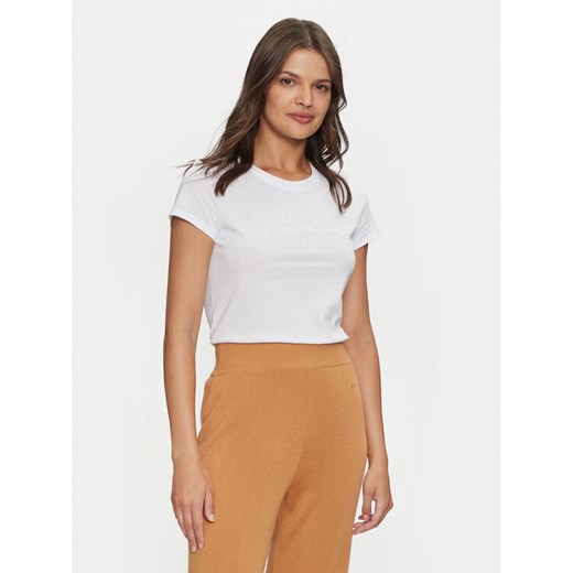 Armani Exchange T-Shirt 6DYT51 YJG3Z 1000 Biały Slim Fit ze sklepu MODIVO w kategorii Bluzki damskie - zdjęcie 182618944