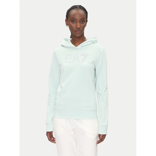 EA7 Emporio Armani Bluza 7W000095 AF12473 U9060 Niebieski Regular Fit ze sklepu MODIVO w kategorii Bluzy damskie - zdjęcie 182618980