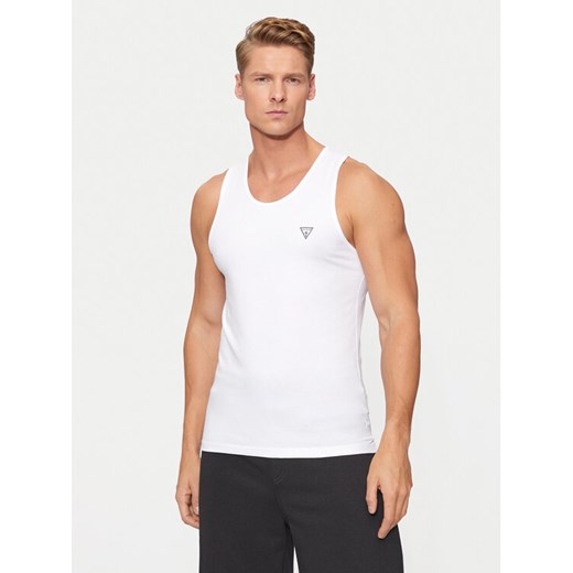 Guess Tank top U97M02 KCD31 Biały Regular Fit ze sklepu MODIVO w kategorii T-shirty męskie - zdjęcie 182619013