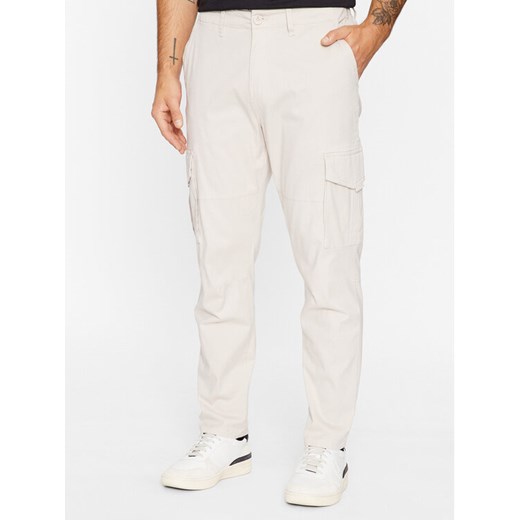 Only & Sons Spodnie materiałowe 22025431 Écru Tapered Fit ze sklepu MODIVO w kategorii Spodnie męskie - zdjęcie 182619061