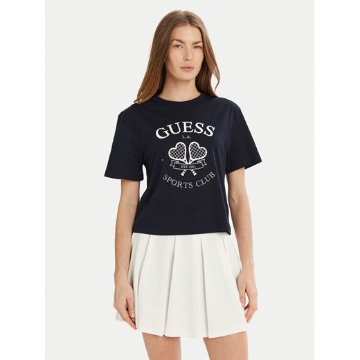 Guess T-Shirt V5GI04 I3Z14 Granatowy Regular Fit ze sklepu MODIVO w kategorii Bluzki damskie - zdjęcie 182619182