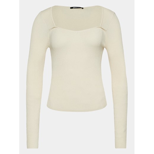 Gina Tricot Bluzka 21217 Écru Regular Fit ze sklepu MODIVO w kategorii Bluzki damskie - zdjęcie 182619240