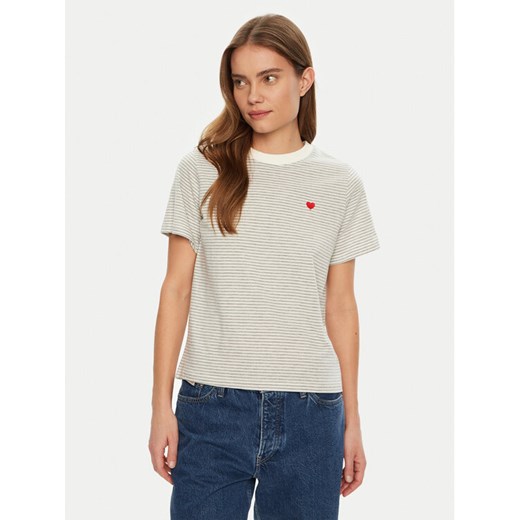 JDY T-Shirt Pisa 15298612 Szary Regular Fit ze sklepu MODIVO w kategorii Bluzki damskie - zdjęcie 182619301