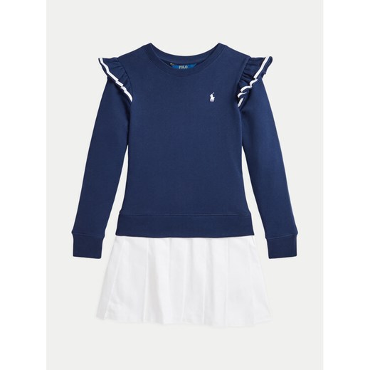 Polo Ralph Lauren Sukienka codzienna 313957742001 Granatowy Regular Fit ze sklepu MODIVO w kategorii Sukienki dziewczęce - zdjęcie 182619304