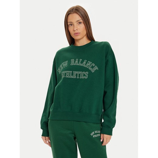 New Balance Bluza WT43516 Zielony Relaxed Fit ze sklepu MODIVO w kategorii Bluzy damskie - zdjęcie 182619320