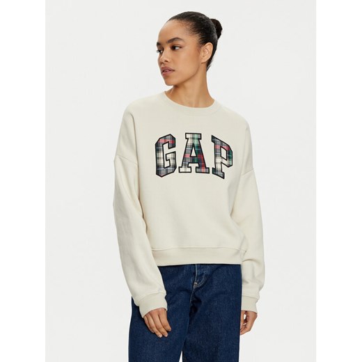 Gap Bluza 645565-01 Beżowy Regular Fit ze sklepu MODIVO w kategorii Bluzy damskie - zdjęcie 182619362