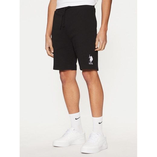 U.S. Polo Assn. Szorty sportowe MUP3355 Czarny Regular Fit ze sklepu MODIVO w kategorii Spodenki męskie - zdjęcie 182619381