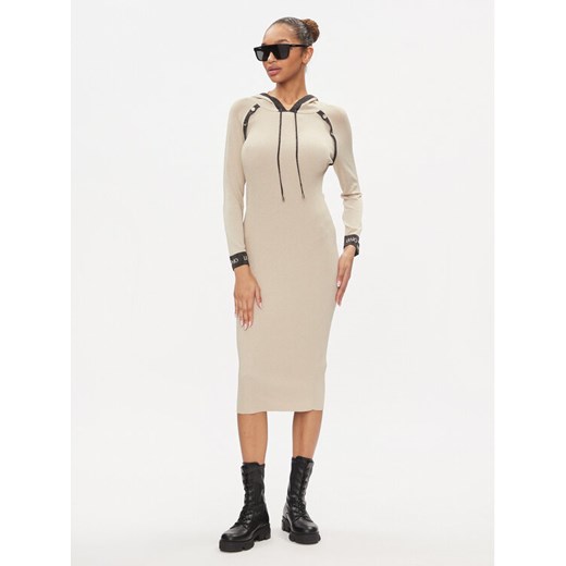Liu Jo Sport Sukienka dzianinowa TA4012 MS014 Złoty Regular Fit ze sklepu MODIVO w kategorii Sukienki - zdjęcie 182619423