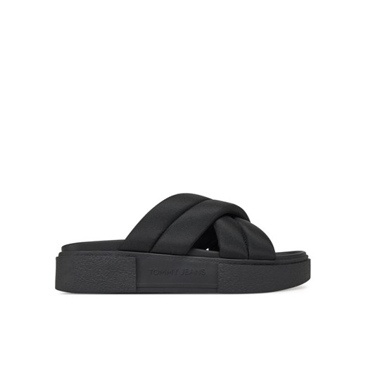 Tommy Jeans Klapki Tjw Flatform Sandal EN0EN02775 Czarny ze sklepu MODIVO w kategorii Klapki damskie - zdjęcie 182619430