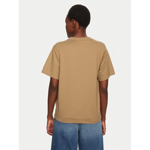 BOSS T-Shirt 50526205 Beżowy Regular Fit ze sklepu MODIVO w kategorii Bluzki damskie - zdjęcie 182619564