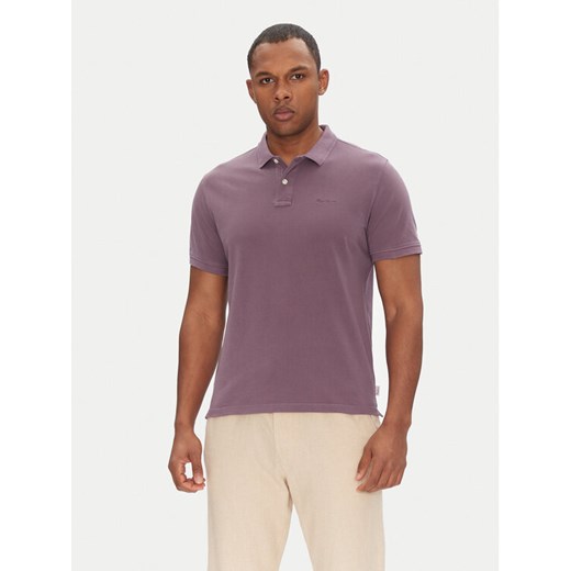 Pepe Jeans Polo New Oliver PM542099 Fioletowy Regular Fit ze sklepu MODIVO w kategorii T-shirty męskie - zdjęcie 182619583
