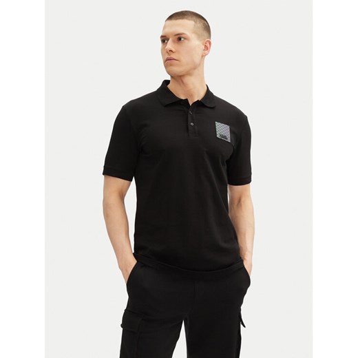 KARL LAGERFELD Polo 745402 552235 Czarny Regular Fit ze sklepu MODIVO w kategorii T-shirty męskie - zdjęcie 182619604