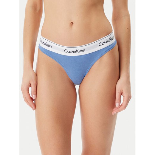 Calvin Klein Underwear Stringi 0000F3786E Niebieski ze sklepu MODIVO w kategorii Majtki damskie - zdjęcie 182619652