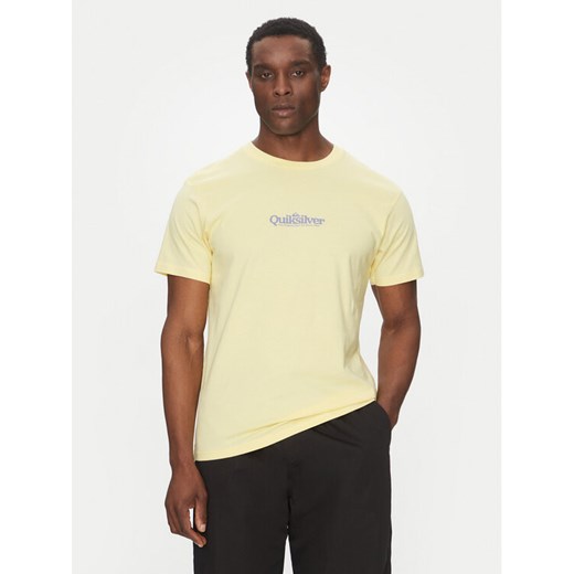 Quiksilver T-Shirt EQYZT08062 Żółty Regular Fit ze sklepu MODIVO w kategorii T-shirty męskie - zdjęcie 182619694