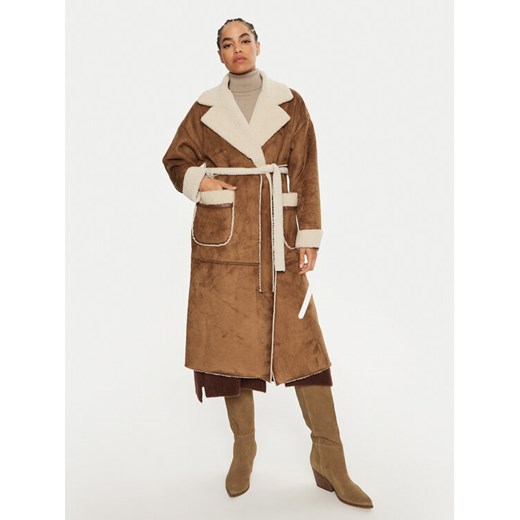 Dixie Kożuch K683K010A Brązowy Regular Fit ze sklepu MODIVO w kategorii Kożuchy - zdjęcie 182619842