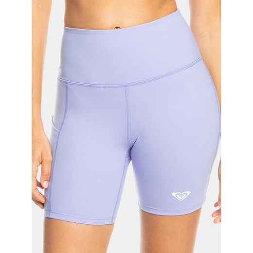 Roxy Legginsy Heart Biker Ndst ERJNS03435 Niebieski Slim Fit ze sklepu MODIVO w kategorii Spodnie damskie - zdjęcie 182619873