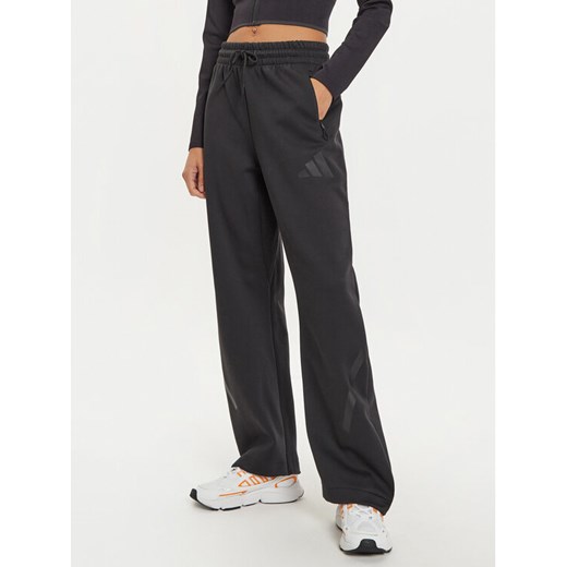 adidas Spodnie dresowe Z.N.E. Barrel JE7850 Czarny Loose Fit ze sklepu MODIVO w kategorii Spodnie damskie - zdjęcie 182619903