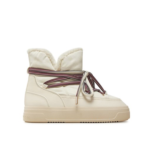 Tommy Hilfiger Śniegowce Snowboot Monogram Faux Fur FW0FW08389 Beżowy ze sklepu MODIVO w kategorii Śniegowce damskie - zdjęcie 182619964