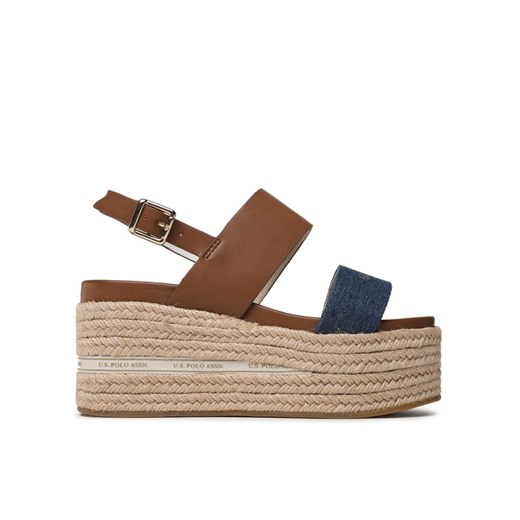 U.S. Polo Assn. Espadryle Loren LOREN007 Brązowy ze sklepu MODIVO w kategorii Sandały damskie - zdjęcie 182620014
