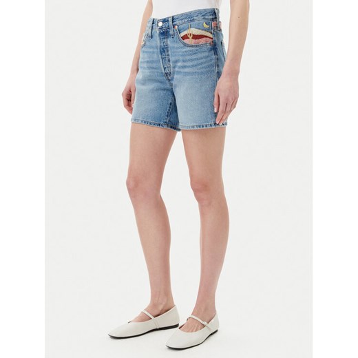 Levi's® Szorty jeansowe 501® 85833-0078 Błękitny Regular Fit ze sklepu MODIVO w kategorii Szorty - zdjęcie 182620051