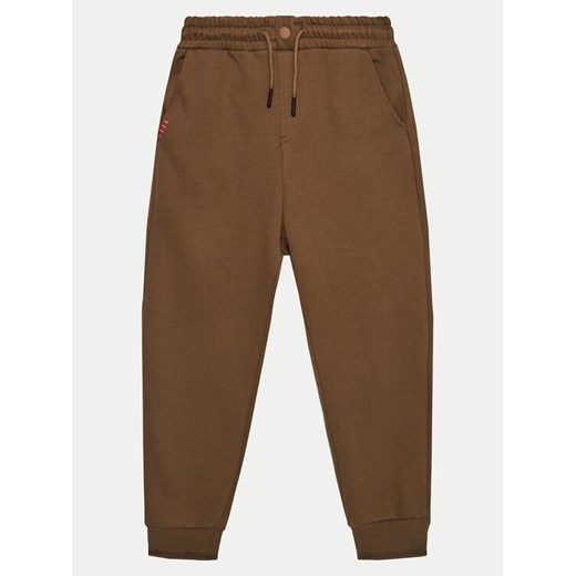 United Colors Of Benetton Spodnie dresowe 3HLMCF05N Brązowy Regular Fit ze sklepu MODIVO w kategorii Spodnie chłopięce - zdjęcie 182620091