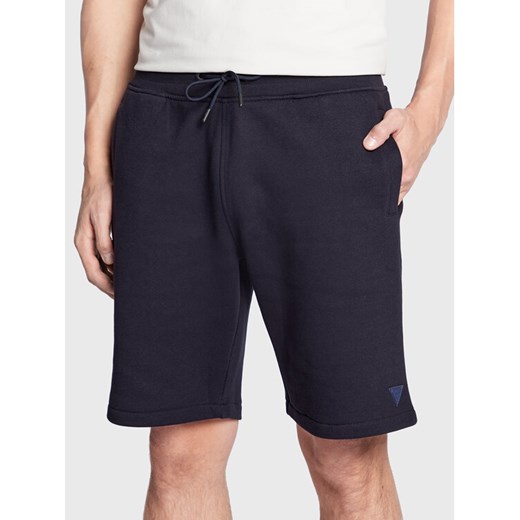 Guess Szorty sportowe Z2YD04 K9V31 Granatowy Regular Fit ze sklepu MODIVO w kategorii Spodenki męskie - zdjęcie 182620234