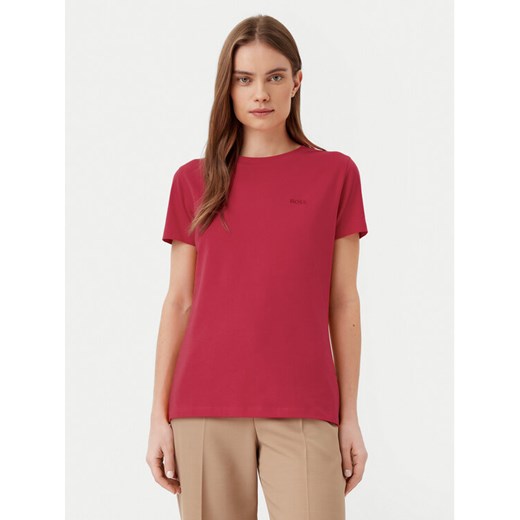BOSS T-Shirt C_Esogo_1 50506973 Różowy Slim Fit ze sklepu MODIVO w kategorii Bluzki damskie - zdjęcie 182620241