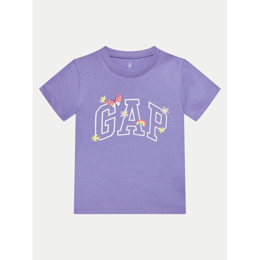 Gap T-Shirt 710283-05 Fioletowy Regular Fit ze sklepu MODIVO w kategorii Bluzki dziewczęce - zdjęcie 182620262