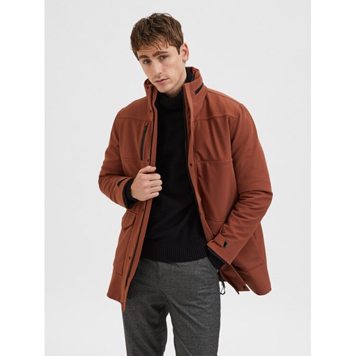 Selected Homme Kurtka przejściowa Cam Teh 16086145 Brązowy Regular Fit ze sklepu MODIVO w kategorii Kurtki męskie - zdjęcie 182620300