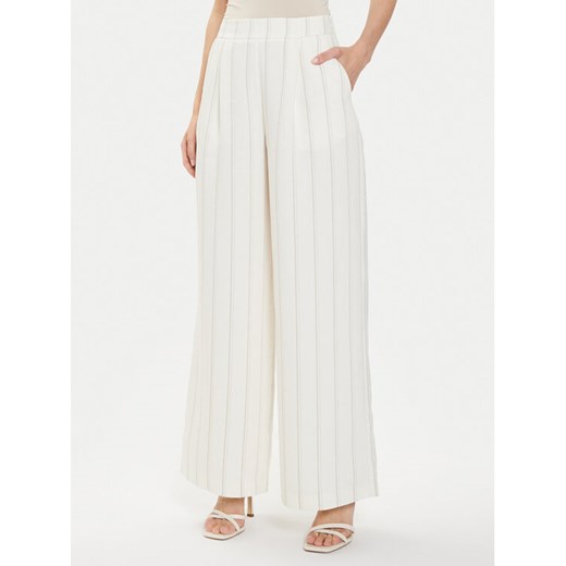 Tamaris Apparel Spodnie materiałowe Carrara TAW0533 Écru Wide Leg ze sklepu MODIVO w kategorii Spodnie damskie - zdjęcie 182620323