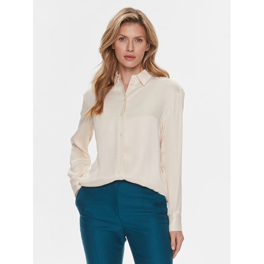 Calvin Klein Koszula K20K206299 Beżowy Relaxed Fit ze sklepu MODIVO w kategorii Koszule damskie - zdjęcie 182620390