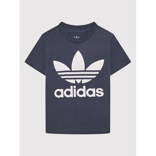 adidas T-Shirt Trefoil HE2190 Granatowy Regular Fit ze sklepu MODIVO w kategorii T-shirty chłopięce - zdjęcie 182620450