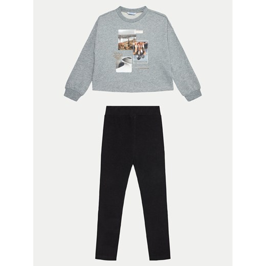 Mayoral Komplet bluza i legginsy 7754 Szary Regular Fit ze sklepu MODIVO w kategorii Komplety chłopięce - zdjęcie 182620502