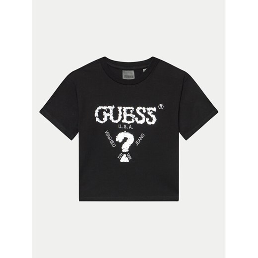 Guess T-Shirt J4YI46 K8FQ4 Czarny Regular Fit ze sklepu MODIVO w kategorii T-shirty chłopięce - zdjęcie 182620591
