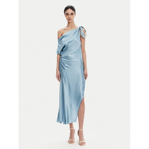 PINKO Sukienka koktajlowa 104986 A2GZ Błękitny Regular Fit ze sklepu MODIVO w kategorii Sukienki - zdjęcie 182620603