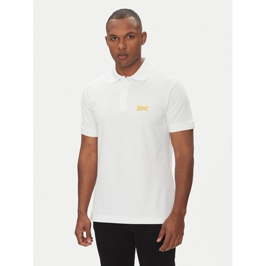 Versace Jeans Couture Polo 78GAGT08 Biały Regular Fit ze sklepu MODIVO w kategorii T-shirty męskie - zdjęcie 182620672