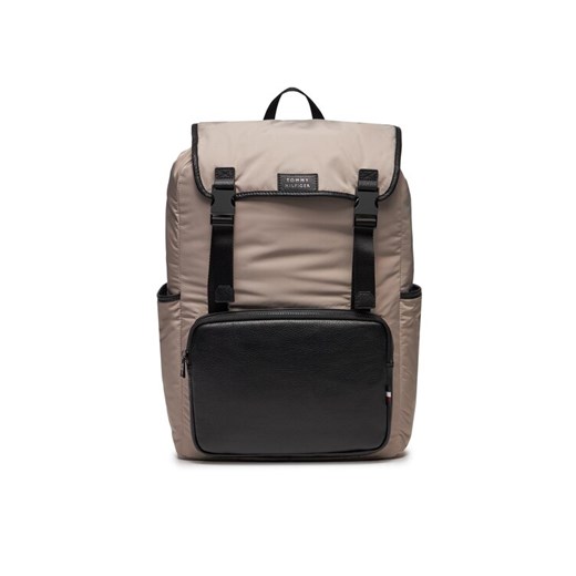 Tommy Hilfiger Plecak Th Lux Nylon Flap Backpack AM0AM11817 Beżowy ze sklepu MODIVO w kategorii Plecaki - zdjęcie 182620684