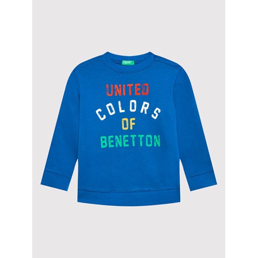 United Colors Of Benetton Bluza 3J70G104B Niebieski Regular Fit ze sklepu MODIVO w kategorii Bluzy chłopięce - zdjęcie 182620692