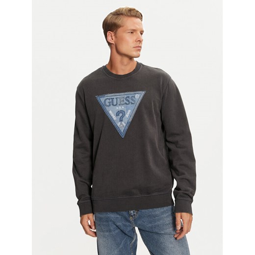 Guess Bluza M4BQ17 KCIF1 Szary Regular Fit ze sklepu MODIVO w kategorii Bluzy męskie - zdjęcie 182620701