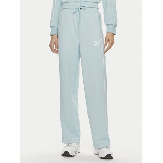 Puma Spodnie dresowe T7 624212 Niebieski Relaxed Fit ze sklepu MODIVO w kategorii Spodnie damskie - zdjęcie 182620721