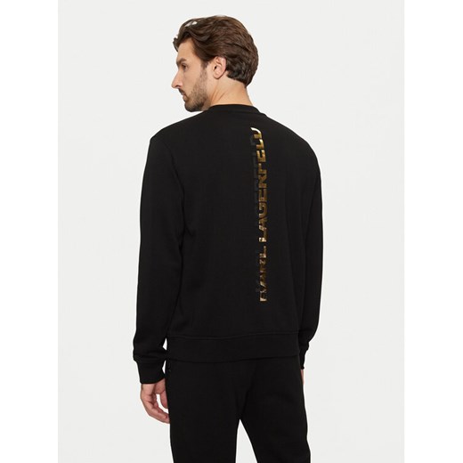 KARL LAGERFELD Bluza 705463 551900 Czarny Regular Fit ze sklepu MODIVO w kategorii Bluzy męskie - zdjęcie 182620723