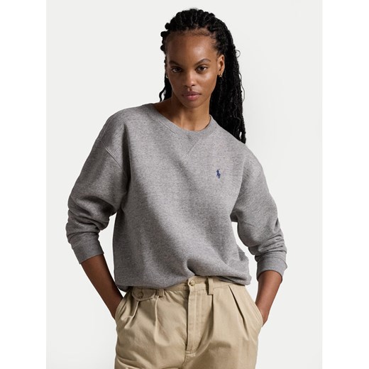 Polo Ralph Lauren Bluza 211943006004 Szary Relaxed Fit ze sklepu MODIVO w kategorii Bluzy damskie - zdjęcie 182620751